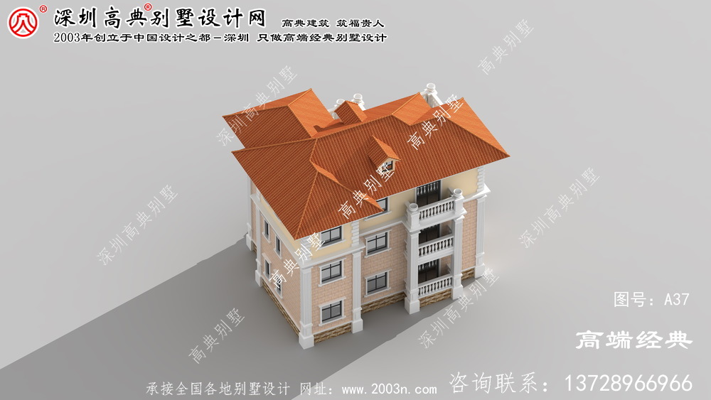 阜宁县美观大方三层欧式复式别墅设计图纸