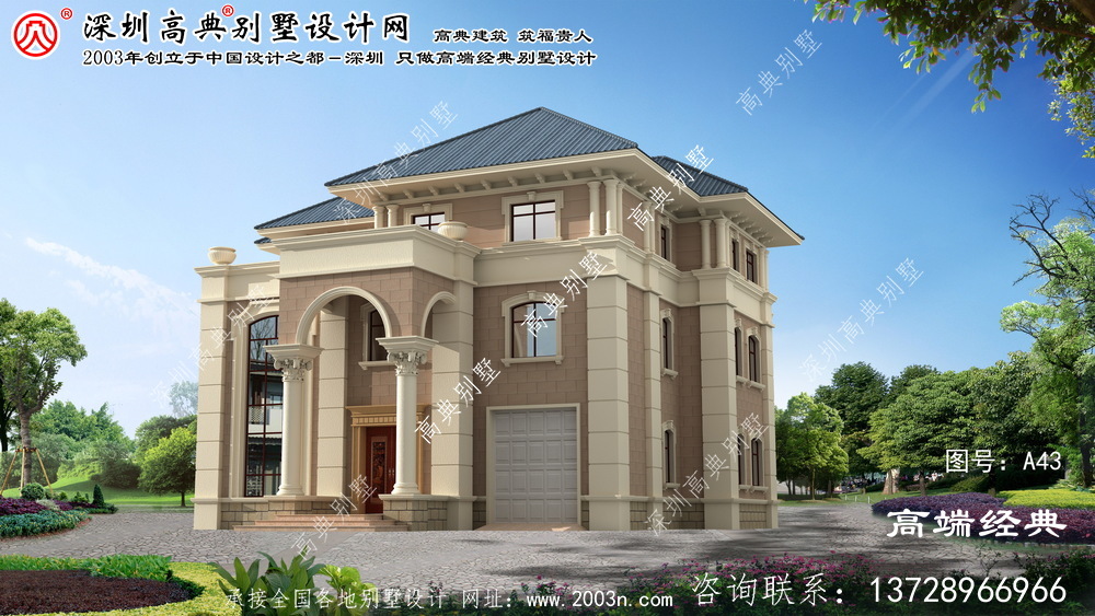 杨浦区新款欧式三层别墅设计图含工程图纸