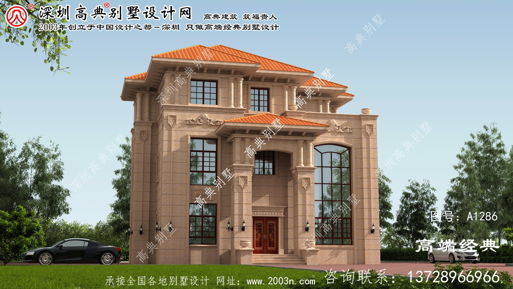 双峰县新农村三层楼房设计图